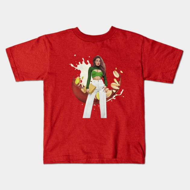 Aylin - Damak Kids T-Shirt by stefania.paints